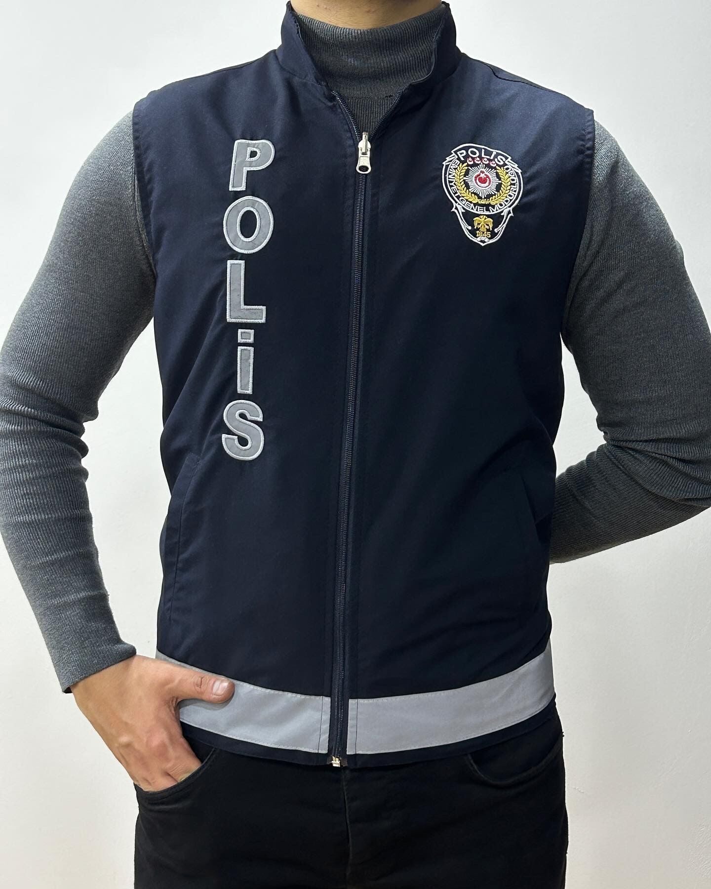 SİVİL ÇİFT TARAFLİ POLİS YELEĞİ M