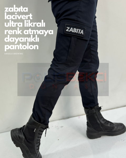 4 MEVSİMLİK  LACİVERT LİKRALI ZABITA PANTOLONU