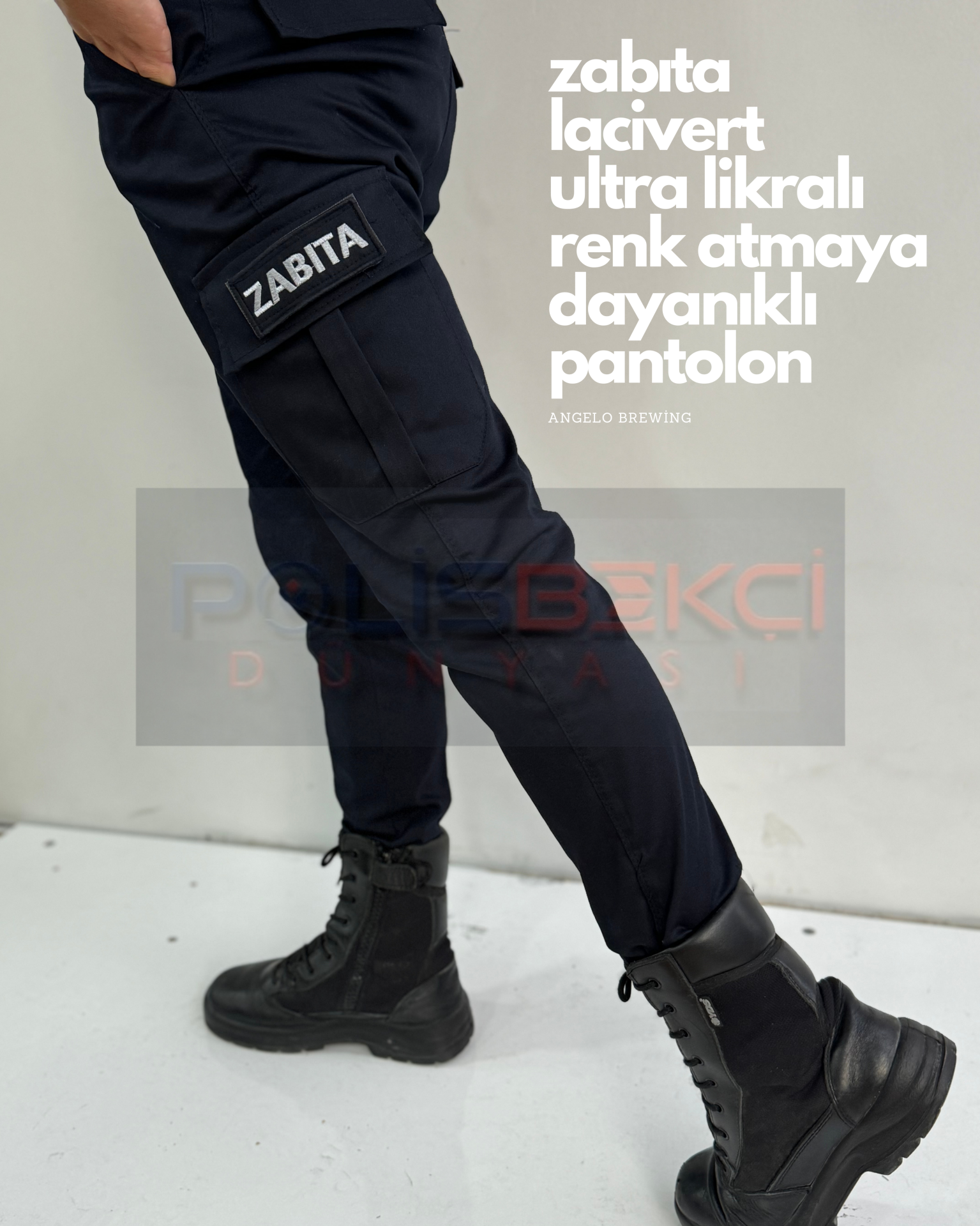 LACİVERT LİKRALI ZABITA PANTOLONU