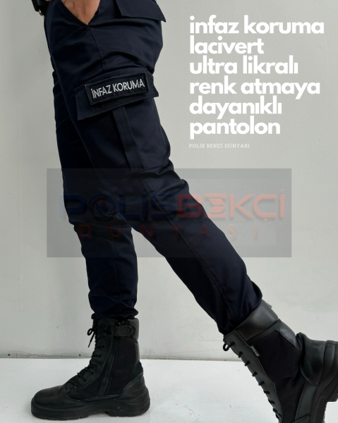4 MEVSİMLİK LACİVERT LİKRALI İNFAZ  KORUMA  PANTOLONU