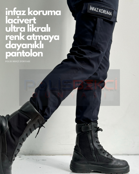 4 MEVSİMLİK LACİVERT LİKRALI İNFAZ  KORUMA  PANTOLONU
