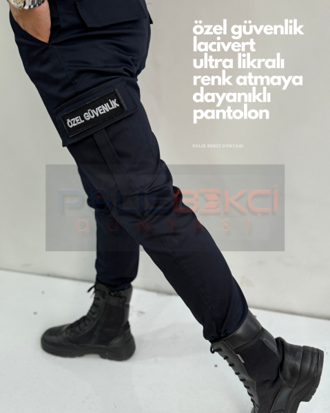 4 MEVSİMLİK  ULTRA LİKRALI LACİVERT  ÖZEL GÜVENLİK PANTOLUNU