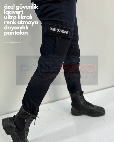 4 MEVSİMLİK  ULTRA LİKRALI LACİVERT  ÖZEL GÜVENLİK PANTOLUNU