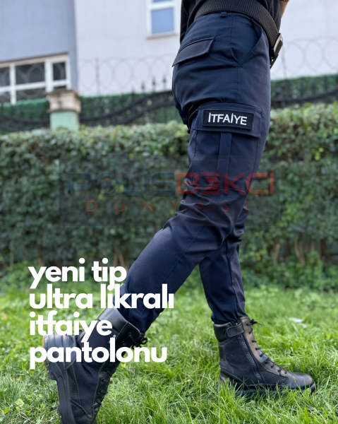 NANO KUMAŞ  ULTRA LİKRALI  LACİVERT İTFAİYE PANTOLONU
