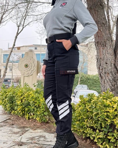 YENİ   KUMAŞ  KIŞLIK UNİSEX YENİTİP  SİYAH ULTRA LİKRALI GÜVENLİK PANTOLONU