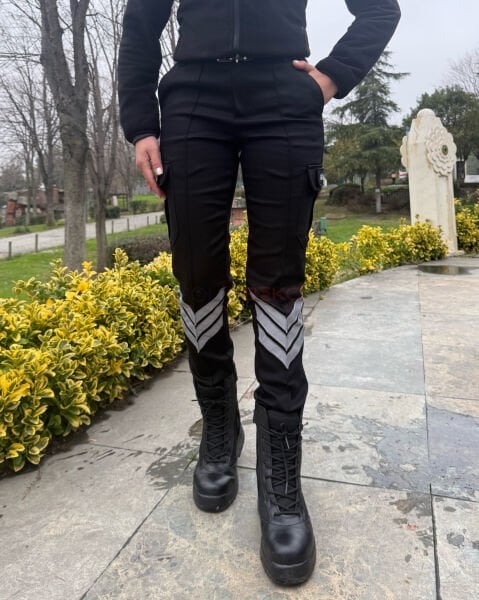 4 MEVSİMLİK UNİSEX YENİTİP  SİYAH ULTRA LİKRALI GÜVENLİK PANTOLONU