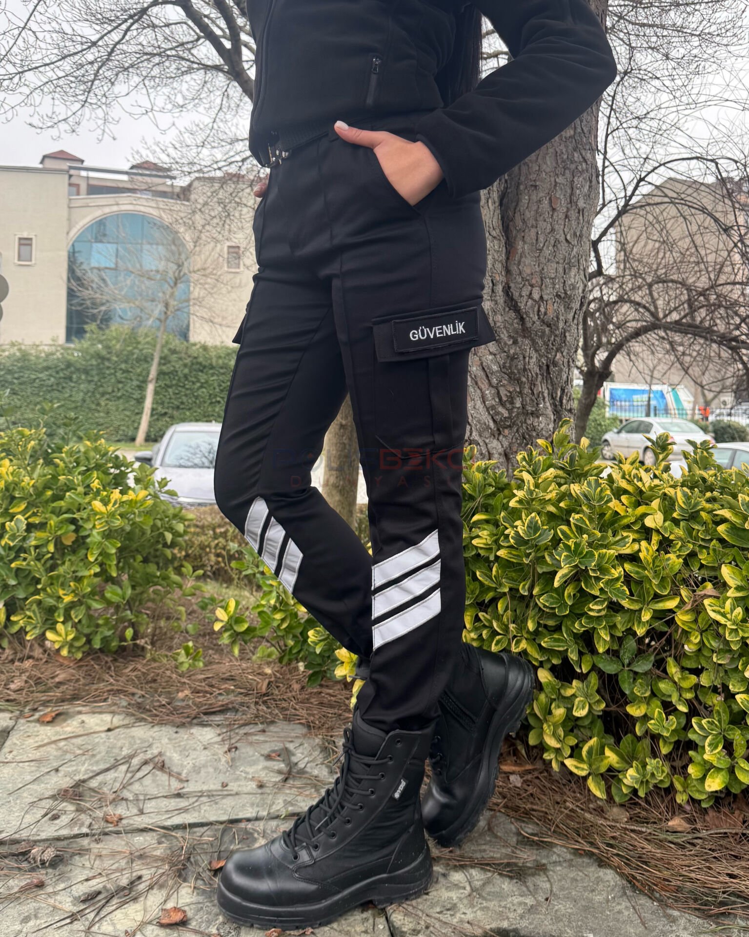 4 MEVSİMLİK UNİSEX YENİTİP  SİYAH ULTRA LİKRALI GÜVENLİK PANTOLONU