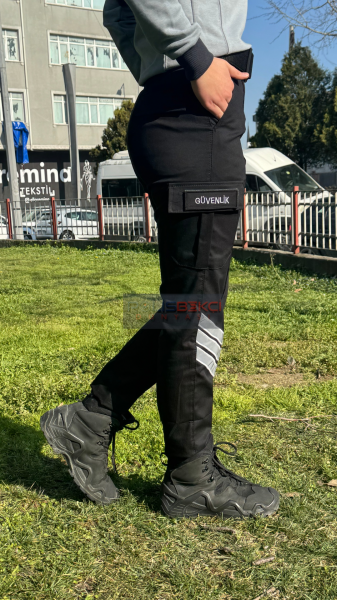 UNİSEX YENİTİP  SİYAH ULTRA LİKRALI GÜVENLİK PANTOLONU